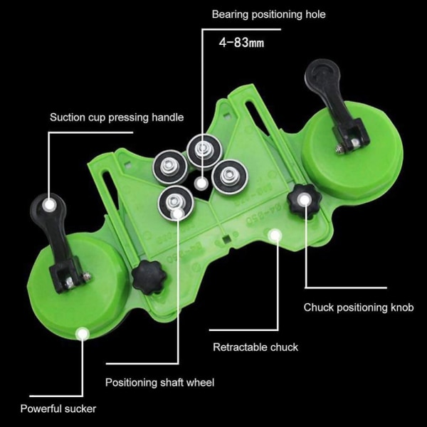 Boremaskine Hulsavede Styre Jig Fixture 4-83 Mm Justerbar Diamant Hulskærer