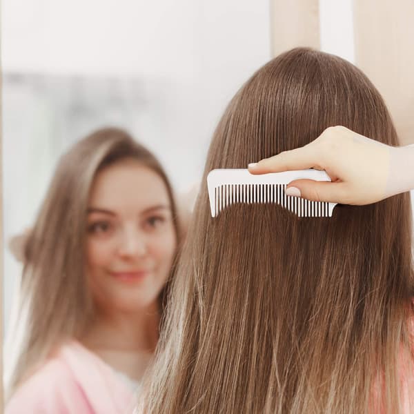 6 stk. Clipper-kamme, Flat Top-kamme til frisør til Clipper-cuts og Flattops (sort, hvid)