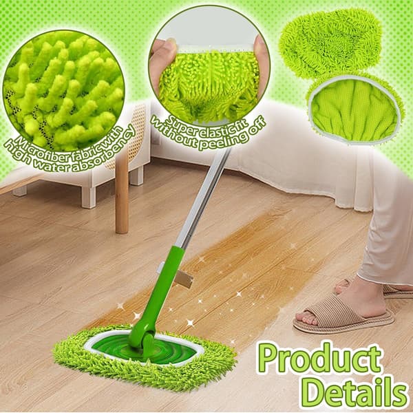 Ersättningsmoppdynor, Moppdynor, Moppdynor, Mikrofibermopp Ersättning, Återanvändbara Chenille Moppdynor, Återanvändbara Dukar för Swiffer Sweeper Mopp