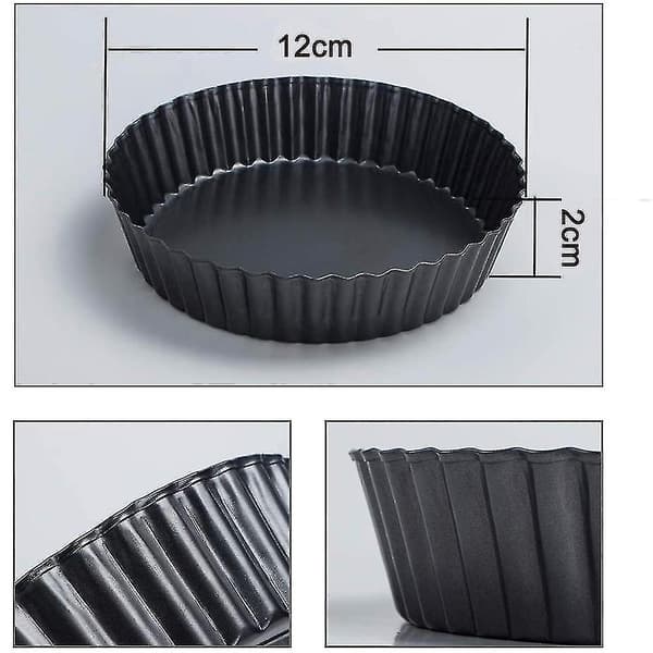 4 stk. Mini-panner for mini-paier, mini-cupcakes, kjeks, puddingformer, muffins