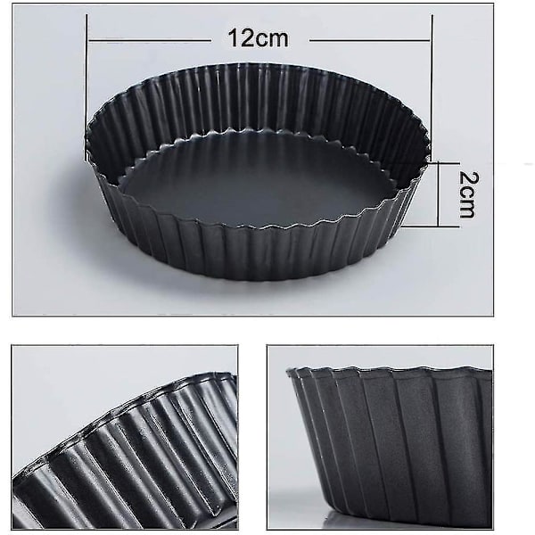 4 stk. Mini-tærteforme, mini-cupcake-kageform, buddingform til muffins