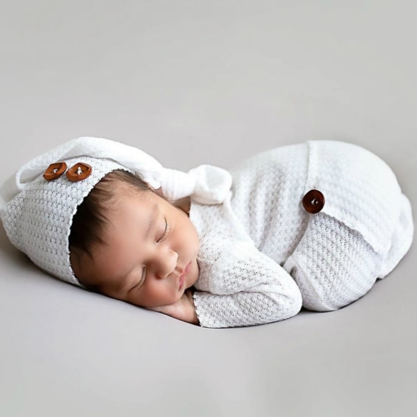Nyfødt Fotografi Rekvisitter Sett Hat Bebe Bilde Antrekk Baby Foto