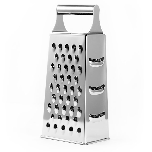 Rektangulær Ultra Robust 4-sidet Rivejern i Rustfrit Stål, Rustfrit Stål, 10,4 * 23 cm, Sølv