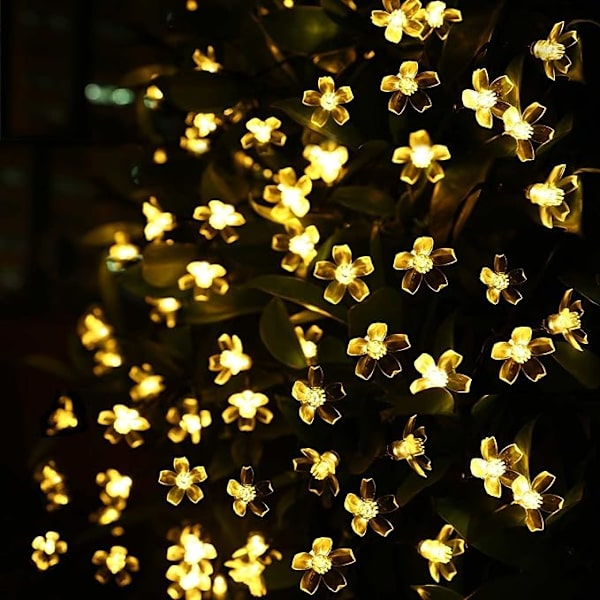 1 st utomhus solcells LED-blomster ljusslinga dekorativ vattentät