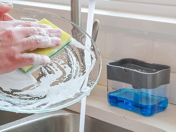 Såpedispenser Oppvaskmiddeldispenser - Vaskorganisator Uten Svamp
