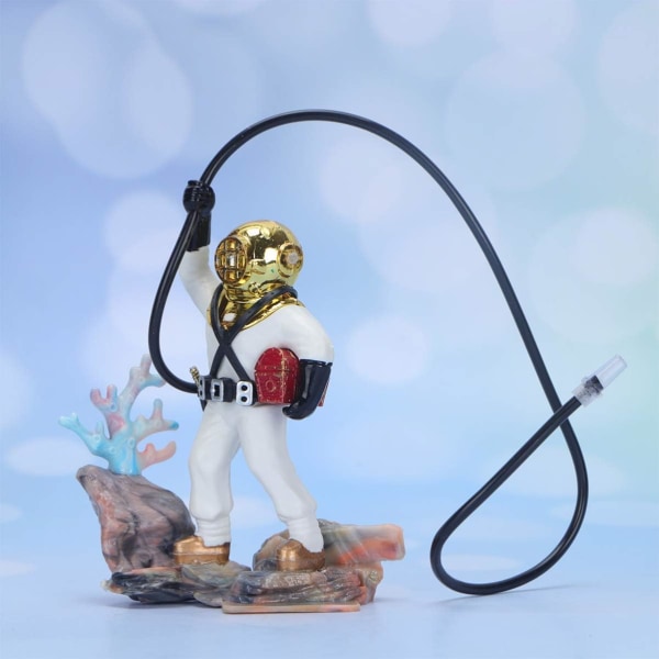 Akvariedekoration Dykare med slang Live Action Aerating Aquarium Ornament Fisk Tank Dekoration Akvariedekoration