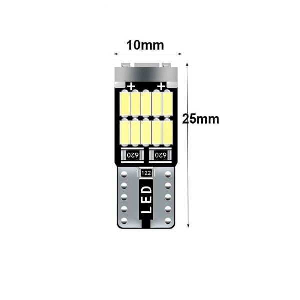 10st 5W LED-lampa T10 Vit 12V T10 LED-lampor 6000K Super ljusstark