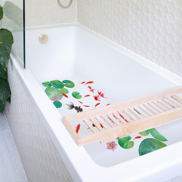 En uppsättning lotus guldfisk väggdekaler väggdekaler