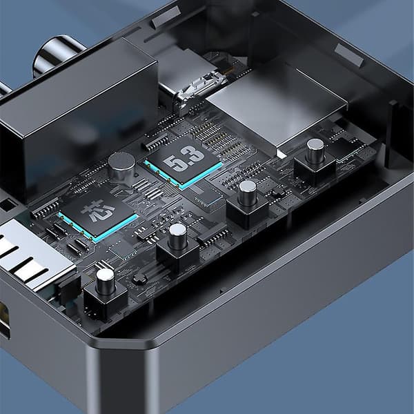 Bluetooth 5.3 Trådløs Lydtransmitter Modtager HiFi Musik Adapter AUX RCA NFC