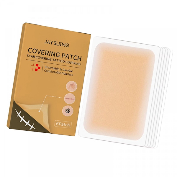 6x Tatuering Cover Up Sticker Andningsbar Hud Döljande Tejp För Kroppstatueringar