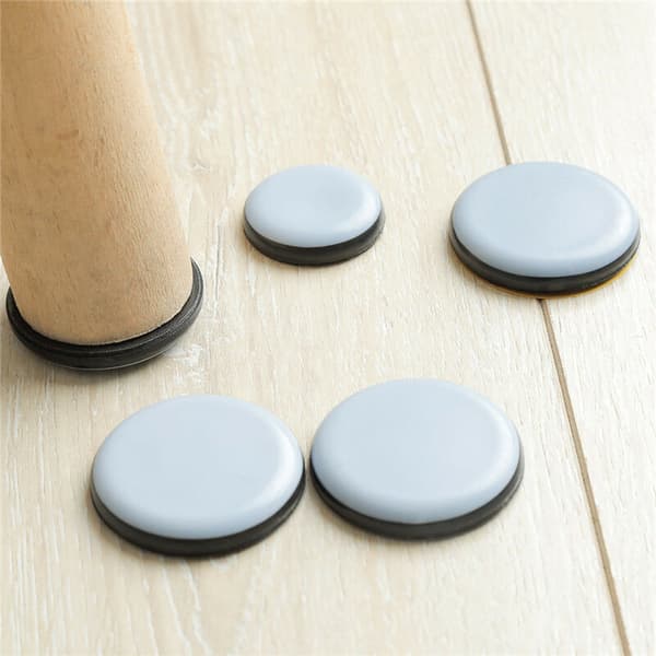 16 selvklebende runde møbelglidere for glatte gulv og tepper (runde, 25 mm)