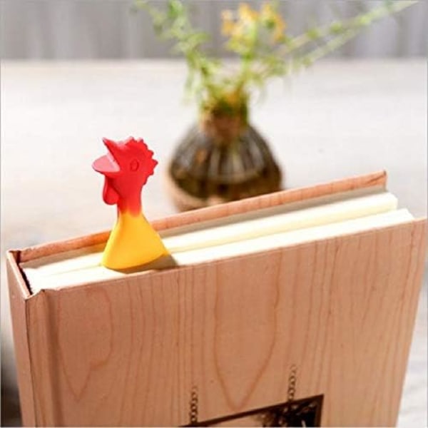 2pcs marque-pages de poulet drôles pour les amateurs de livres po