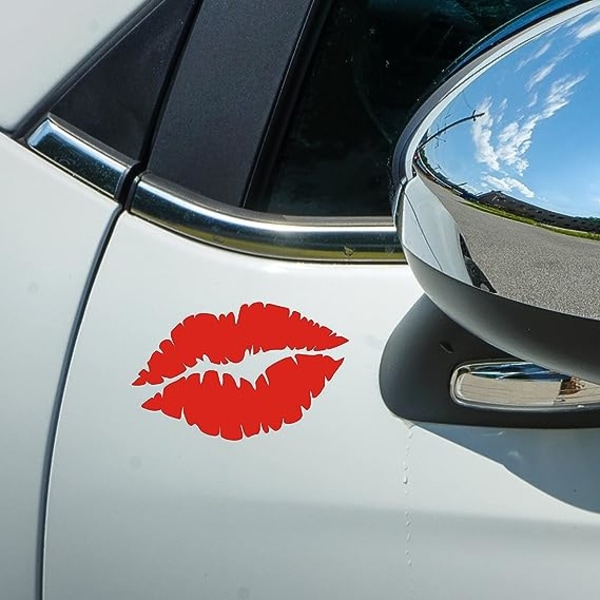 Jumbo Lips Kiss -heijastava tarra moottoripyöräauton kovahattupuhelimeen