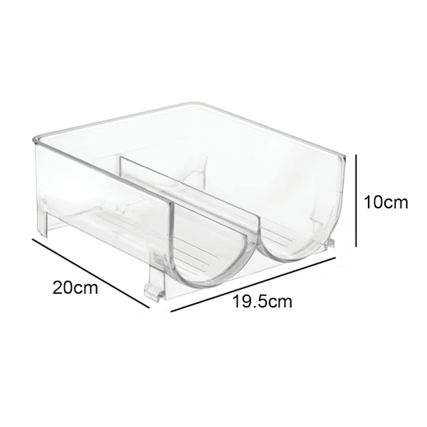 Vinställ för 2 flaskor, stapelbar flaskhållare i plast, transparent