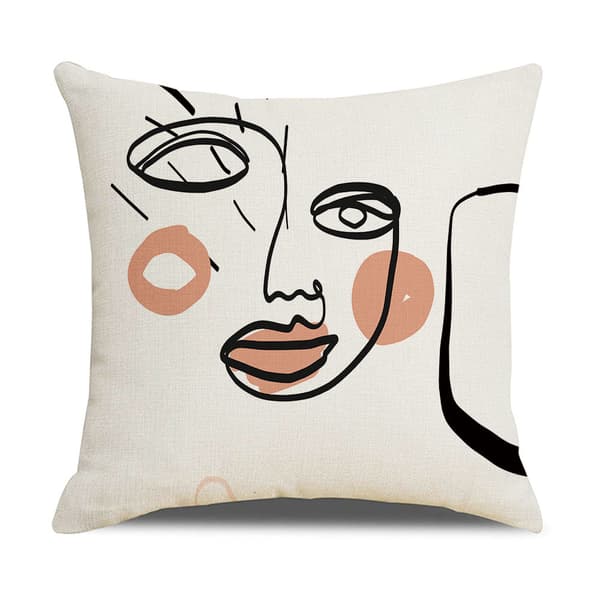 Set med 4 kuddfodral - 45x45cm - Modernt abstrakt mönster