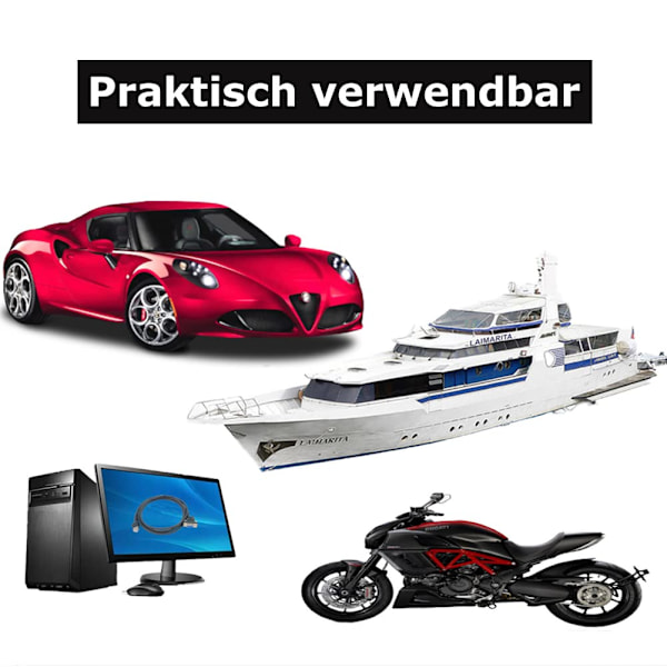 L00S USB 3.0 Hona Flush Mount Adapterkabel - 1m Förlängningskabel för Bil, PC, Båt och Motorcykel - Idealisk för Instrumentbräda