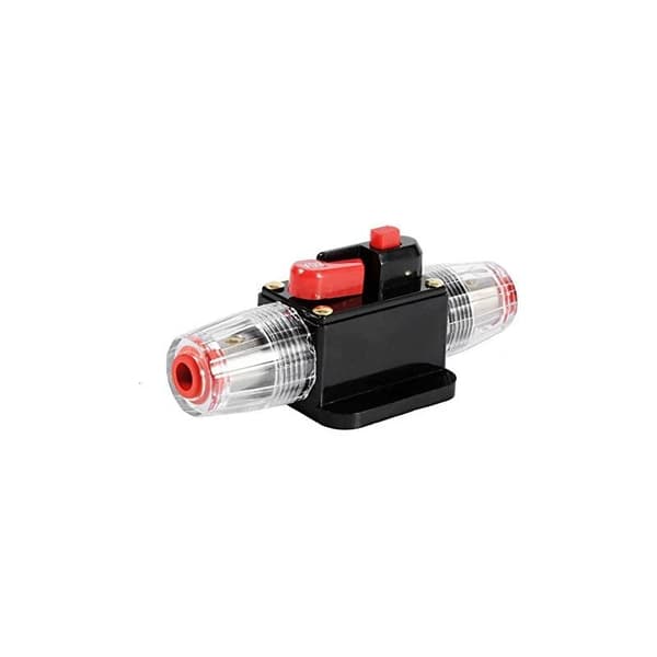 2 stk 80A Inline kretsbryter tilbakestill sikring, 12V-24V DC 80A tilbakestill