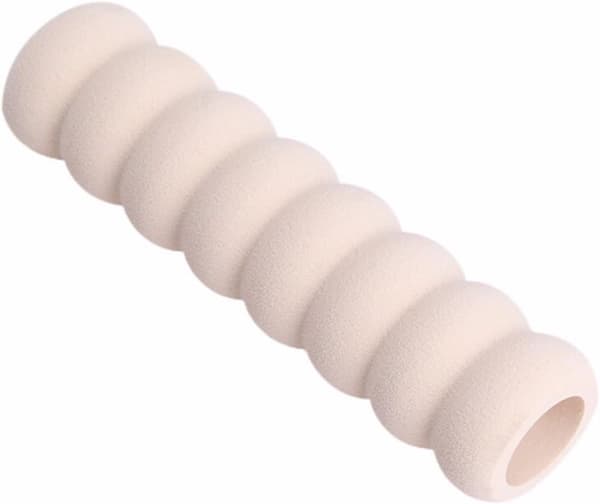 Beige skum dörrhandtagsskydd väggstötfångare för barn, 2-pack