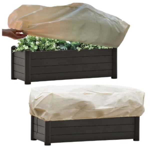 Vinterplanteovertræk, 150 * 45 * 40cm, Pakke med 4 Økologiske Planteovertræk, Vinterplanteovertræk med Snøretræk, Blomsterpose, Frostbeskyttelse
