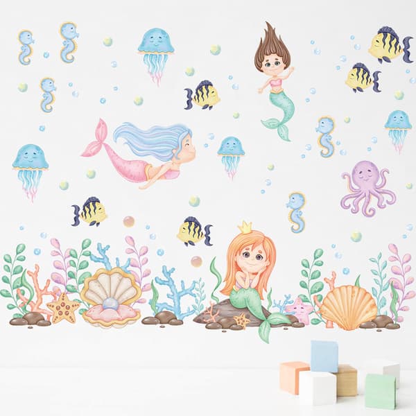 Mermaids-seinäkoristetarra