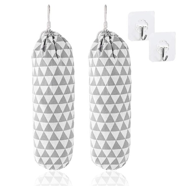 Plastpåshållare - 2-pack väggmonterad påshållare för matvaror