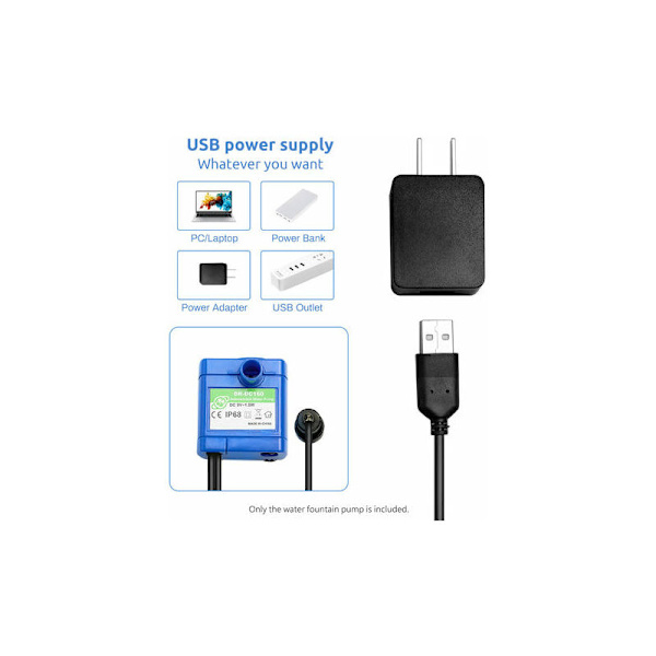 USB-älykäs lemmikkieläinten vesiannostelimen pumppu hiljainen harjaton upotettava pumppu