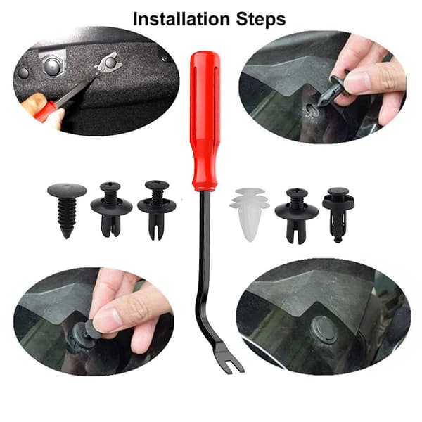 100 st Nitar Clips Plast Universal Plast Stänkskärm Clips Clips Bil Bu