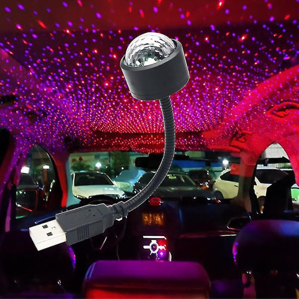Led-stämningslampa Bilröststyrning Stämningsljus Usb Bil Li