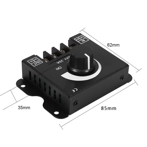 12V LED Lysdæmper LED Switch Dæmper Controller Manuel Betjening 12V-24V 30A Lysstyrke og Farvetemperaturstyring til Strips