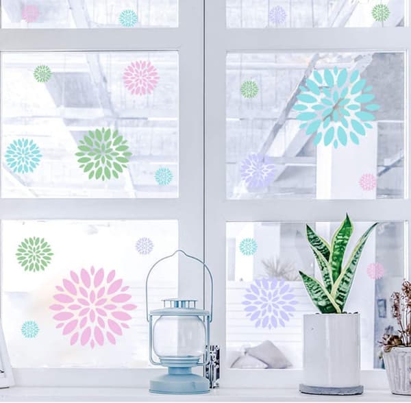 Et sæt miljøvenlige og allergivenlige wallstickers Blødt stof