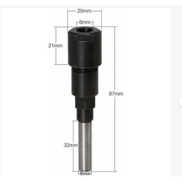 8mm skaftfräschucksförlängning - Fräsgraveringsmaskin Exte