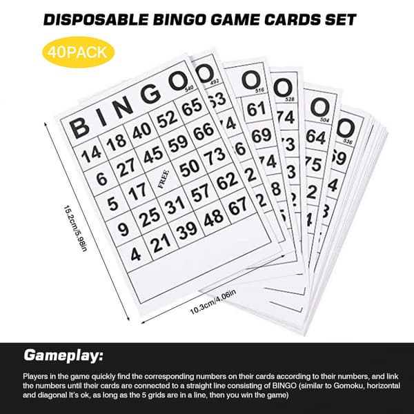 Klassinen Bingo-korttipeli, hauska perhekorttipeli aikuisille ja lapsille