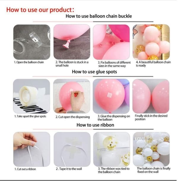 Macaron Rosa Ballongbåge Välkommen Baby Shower Alla Hjärtans Dag