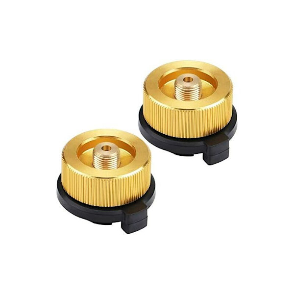 3 stk utendørs gasskomfyr-kontakt, camping gassflaske-adapter gasskonverteringshode adapter dysekontakt gasskomfyr-ventil-adapter