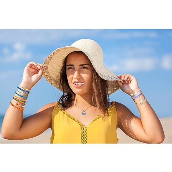 Boho vävd solros snöre armband, handgjord flätad wrap rep B