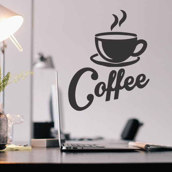 En kopp varmt kaffe väggdekor, väggdekor, modern väggdekoration