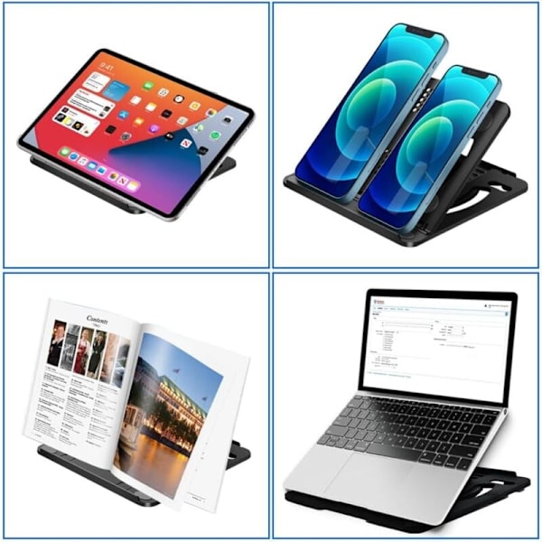 Computerstand, Bærbar Laptop Stand, Justerbar Ergonomisk Computerstand, Drejelig Laptop Holder