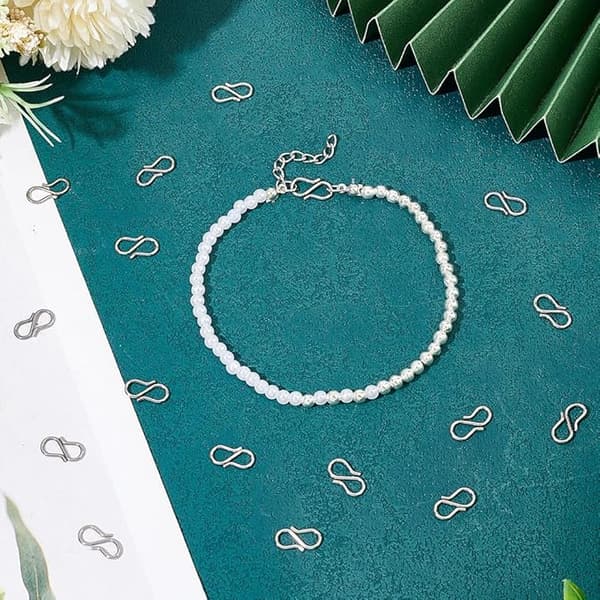 20 stk. S-krog-forbindelser i rustfrit stål S-wire-kroge til armbånd Ne