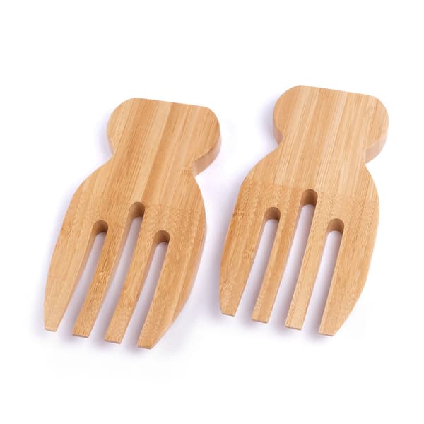 Totally Bamboo Salad Hands, Bamboo Salad Server Set, 2 kpl