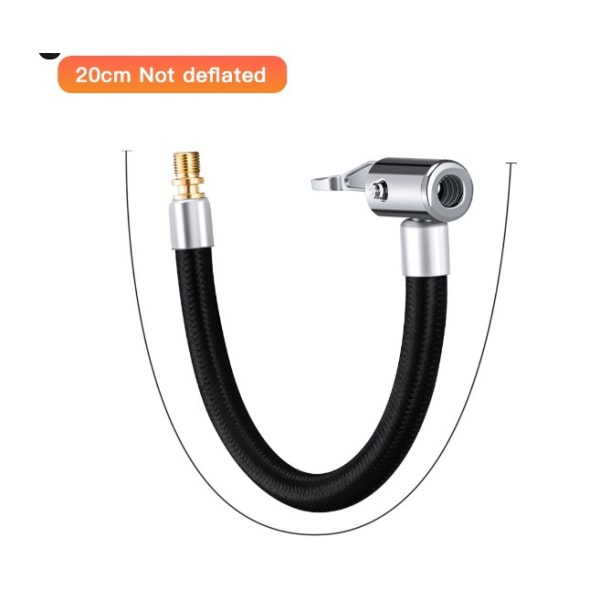 1 oppustelig slange adapter, bilventil adapter med låsende dækspænde, brugt