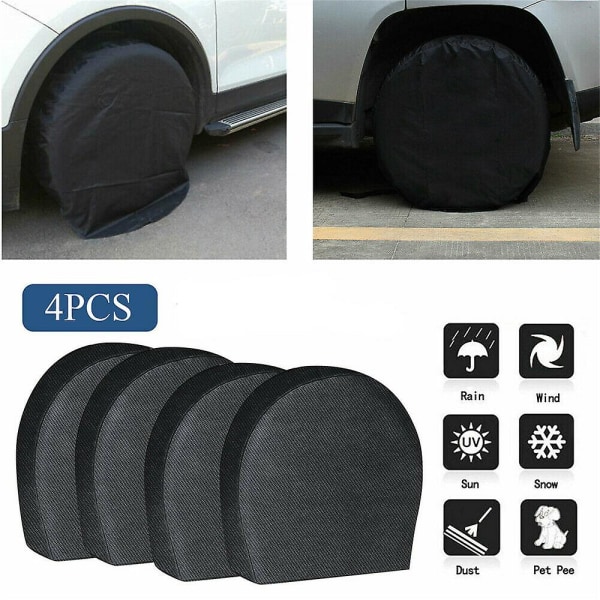 4-pak vandtætte dækdæksler til reservedækstrailer RV-dækbeskyttelse