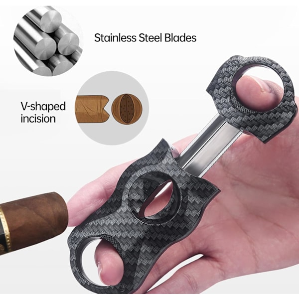 Cigarklipper, rustfrit stål V-Cut blade, perfekt skarphed til de fleste cigarstørrelser