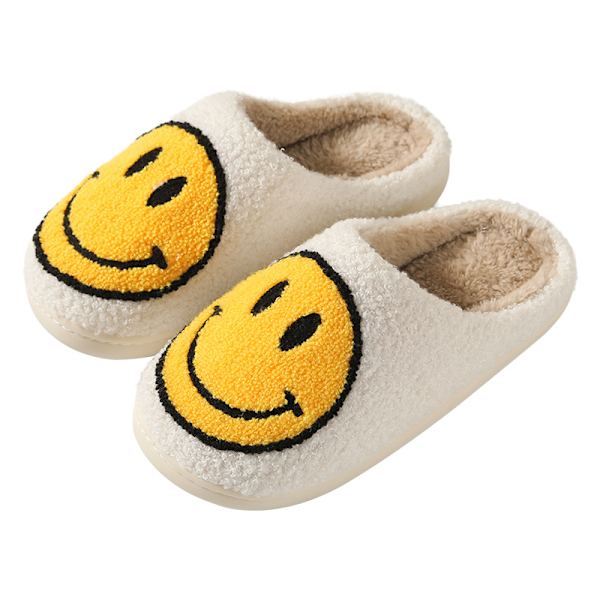 Smiley-tofflor Retro familjetofflor Casual skor halkfria