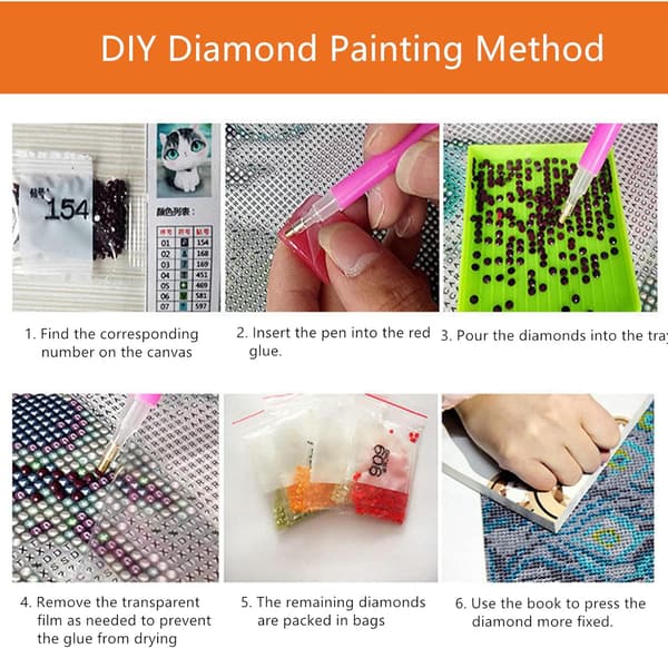 40x30cm 5D Diamantmaleri Kits til Begyndere Kunstmaleri Kit C
