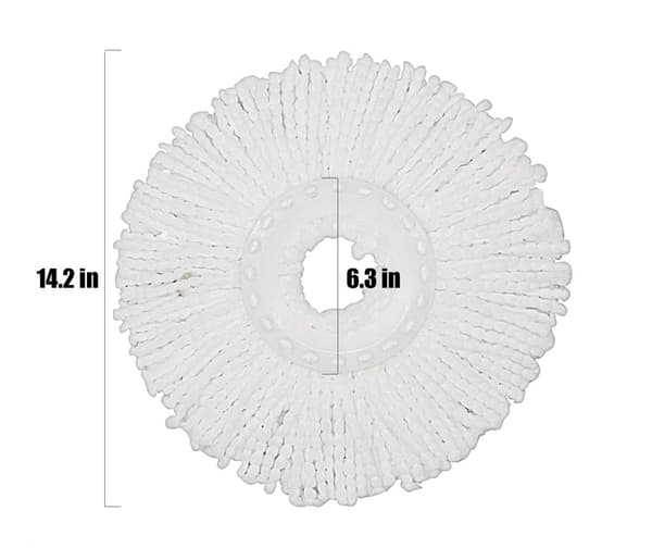 3-pak moppehoder for Hurricane Spin Mop erstatningshode mikrofiber moppehode runde formede påfyll standardstørrelse