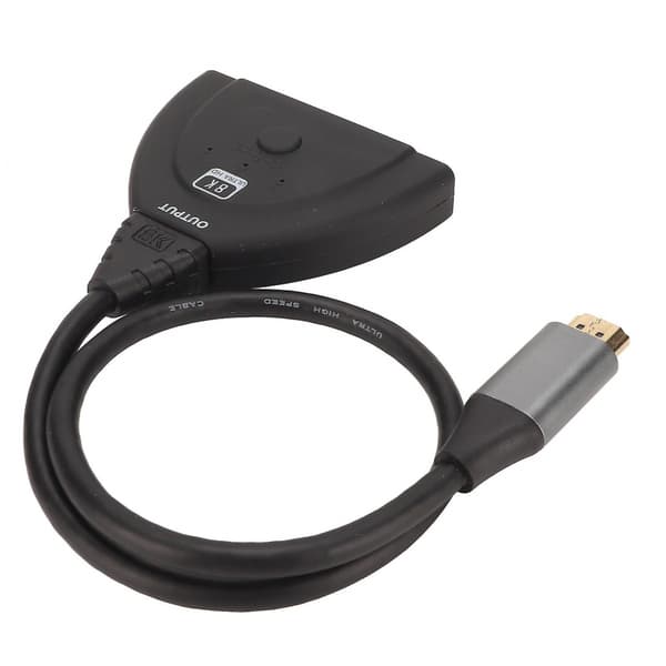 8K HD Multimedia Interface-switch 3 i 1 ud 60Hz HDR 10 HDCP 2.3 HDMI 2.1 Splitter til spil