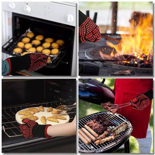 Grillhansker, Varmebestandige Hansker Opptil 800°C Universelle Hansker
