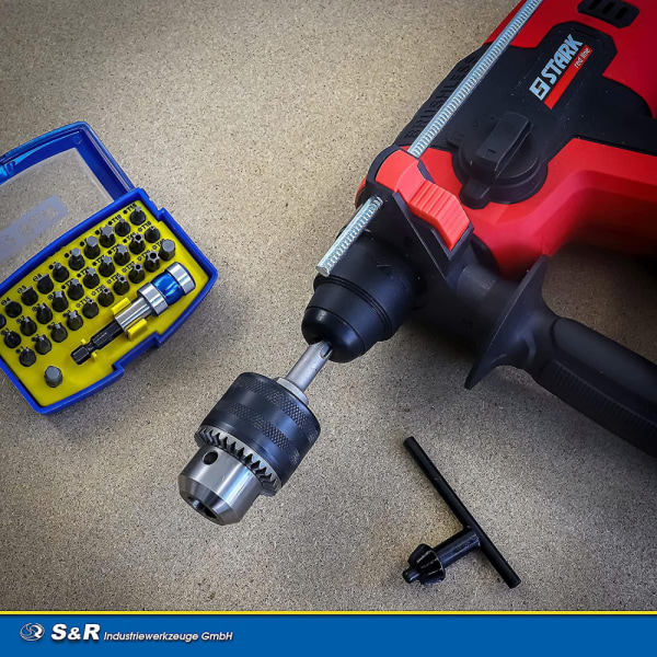 S&r Drill Chuck 1.5-13mm 1/2-20 Unf Med Sds Plus Adapter Og Chuck Nøkkel