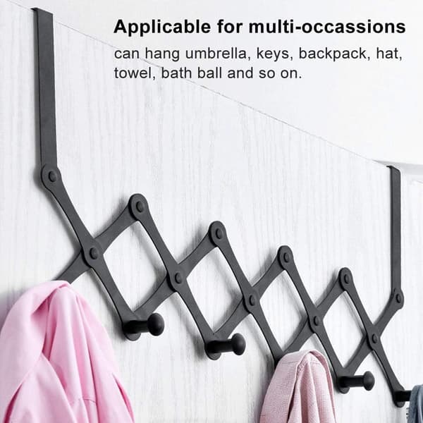 Over the Door Hooks, Rustfritt Stål Over the Door Hooks Teleskopisk Folding