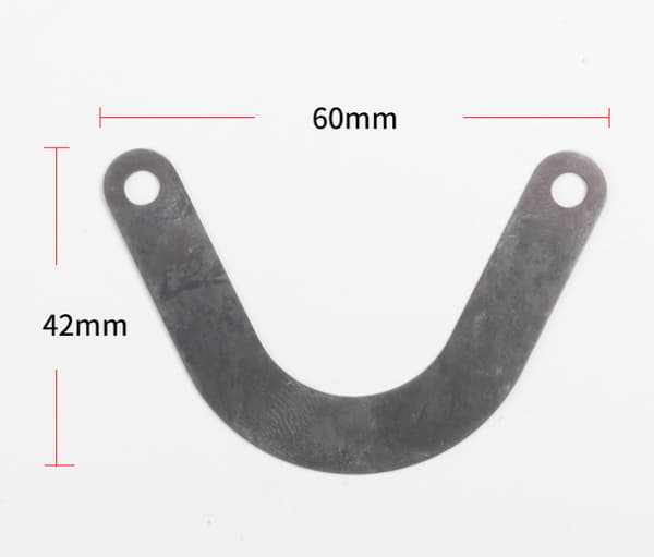 5 stk Metal Ventilplade U-Formet Metal Luftkompressor Tilbehør Ventilplade 59mm Bredt Power Tool Dele Tilbehør